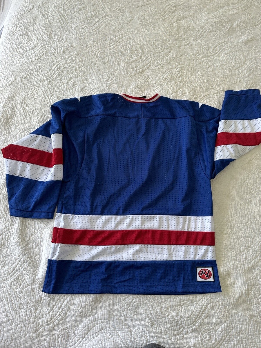VINTAGE USA Hockey Jersey Adult M Red White Blue 80s