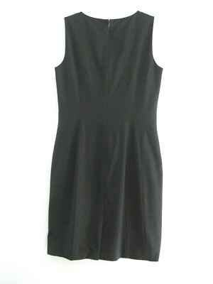 ann taylor little black dress Ann Taylor LOFT Black Wool Blend A-Line Dress with Twisted Neckline   SilkRoll