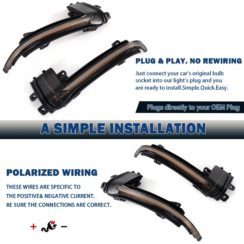 Conjunto indicador de luz de señal de giro secuencial para Audi A4 A5 S5 A3 B8.5 Foto 4 de 4