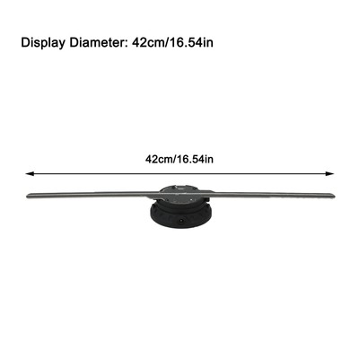 3D Hologram Fan 512x234P Resolution 234 LED Beads 16.5in Hologram Advertisin Kit