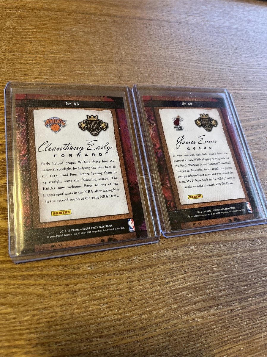 2014 Court Kings Remarkable RC James Ennis #49 Cleanthony Early #45 Cards  (c1)