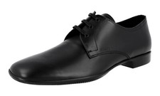 PRADA Comfy Leather Derby Dress Shoes - Rubber Sole Black NEW -  US 9 EU 42