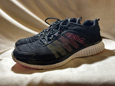 Fila Womens Running Shoes Black Pink Size