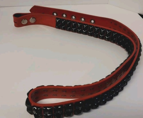 Strange Pursuit VTGMen's Belt Sz 40 Red Vinyl Punk, WimsyGoth, Grung, Steem Punk - Picture 2 of 4