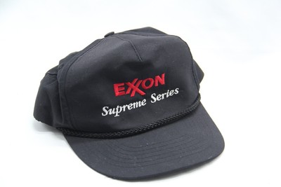 Vintage Exxon Racing Hat Supreme Series Black Snapback Cap Emroidered ...