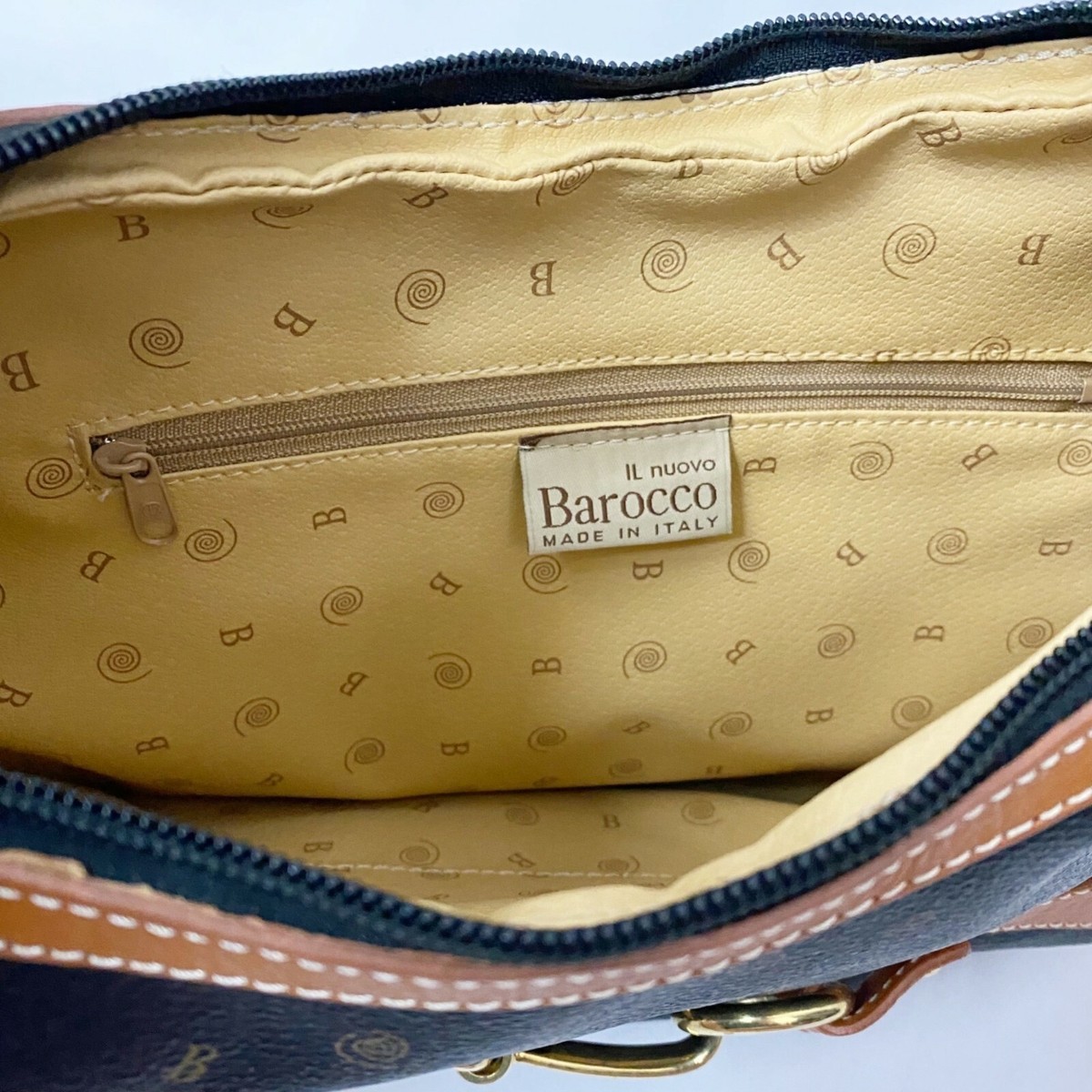 Il Nuovo Barocco Hobo Hand Bag Monogram Brown Leather | eBay