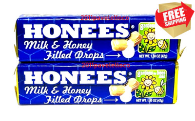 Honees All Natural Milk & Honey Filled Drops, 9 Count x 2