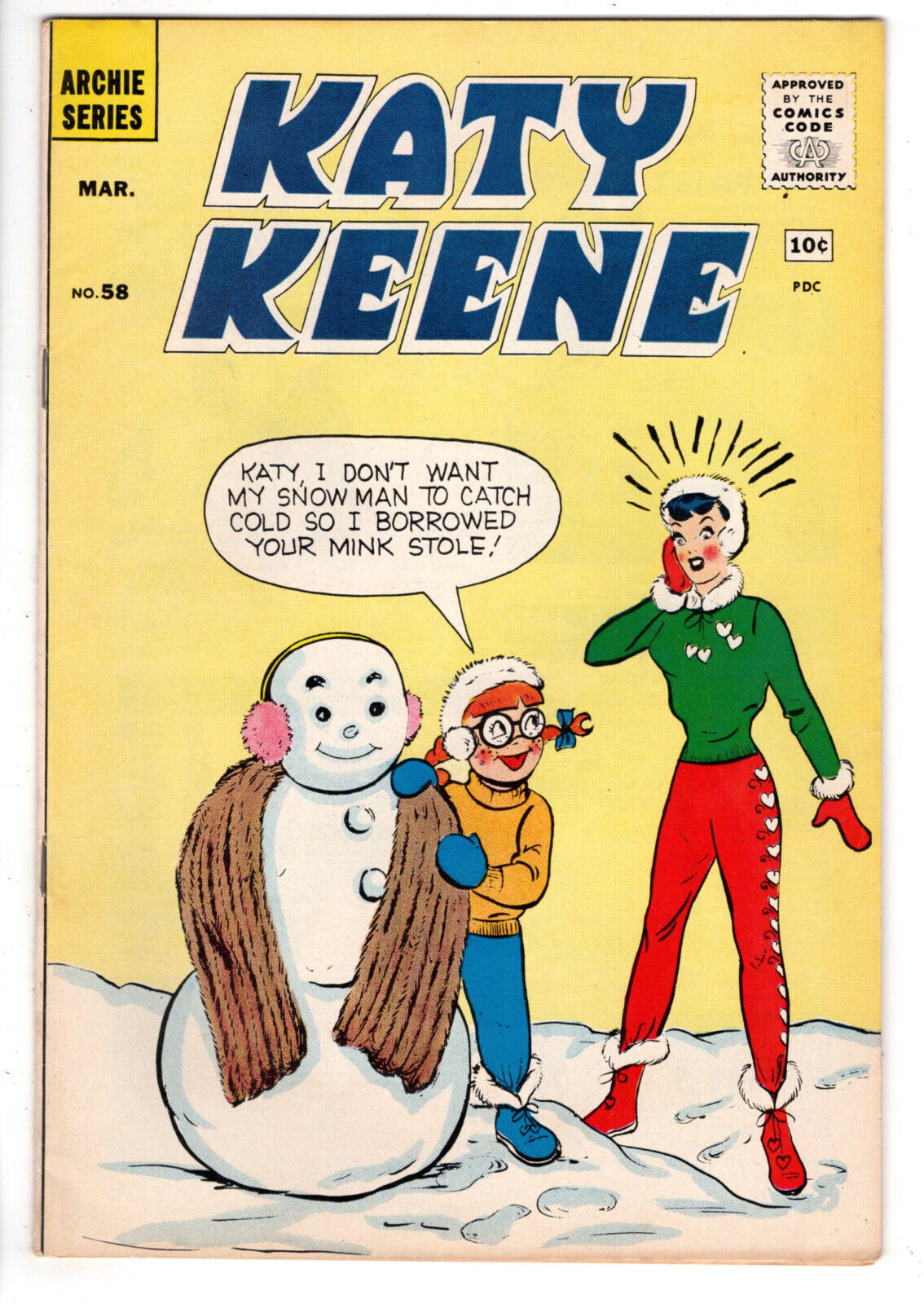 KATY KEEENE #58 (1961) - GRADE 6.5 - BILL WOGGON - ARCHIE SERIES - SILVER AGE!