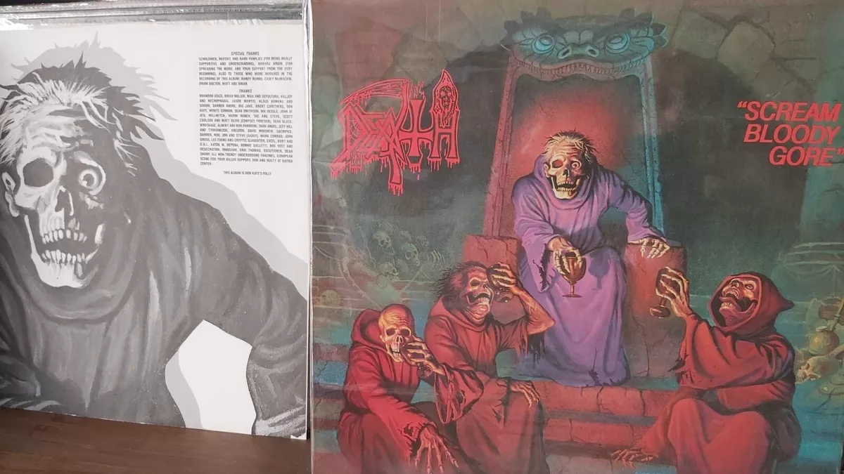 Death - Scream Bloody Gore, LP record, 1ST USA PRESS Combat 1987 -- Near Mint