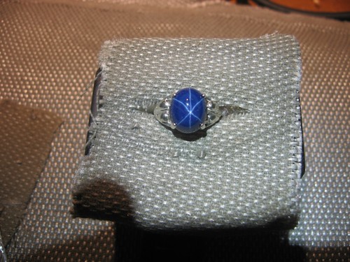 12X10MM CORNFLOWER BLUE LINDE STAR SAPPHIRE RING 925 STERLING SILVER SIZE 6 - Bild 4 von 7