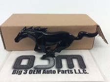 2015-2019 Ford Mustang Black Pony Grille Running Horse Front Emblem New Oem