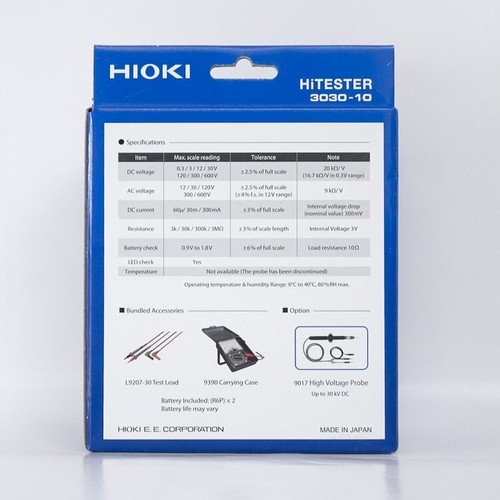 HIOKI HiTESTER 3030-10 Analog Tester Electrical Measuring Instrument Multimeter - Picture 6 of 8
