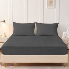 400TC 100% Egyptian Cotton Fitted Sheet 25cm 35cm, 40cm Deep Bed Double King