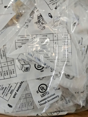 Cat5e Keystone Jack, Krone, 90 Degree - Beige lot of 5