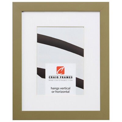 Craig Frames Confetti, .875'' Wide Modern Olive Picture Frame With a Mat