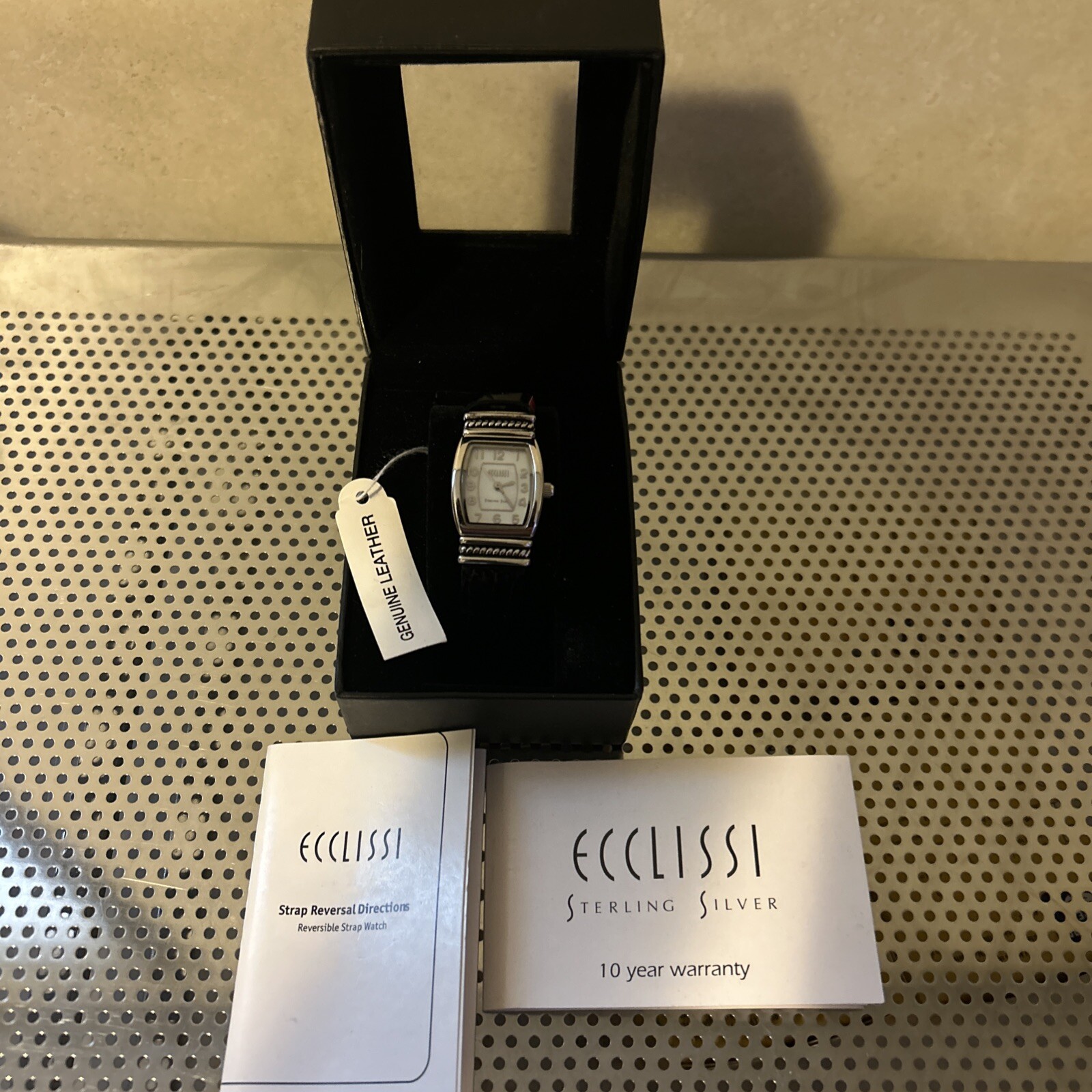 New NIB Women's Ecclissi Sterling Silver Watch