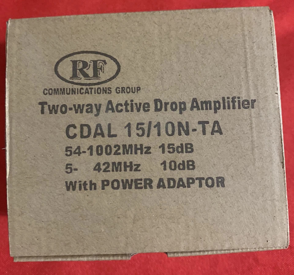 Cable Amp Antenna Modem Amplifier 15 DB Downstream 10 DB Upstream TV Amplifier - Image 2 of 2