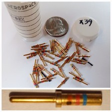 LOT of 39 AMPHENOL 10-597064-02X GOLD Connector pins: .040" NEW OLD STOCK