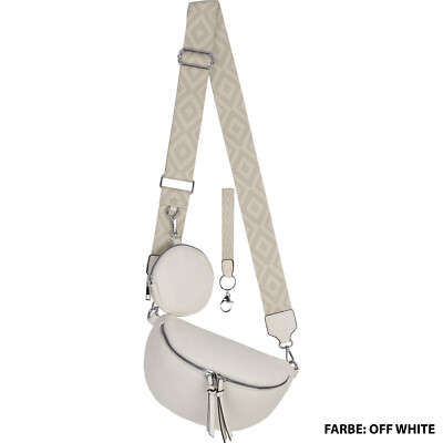 Bauchtasche Umhängetasche Crossbody-Bag Damen Tasche Kunstleder Italy-Design