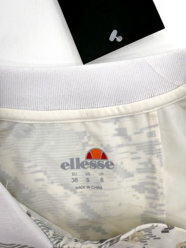 NEW Ellesse Shirt Womens Small Beige Polo Sleeveless Collared Tennis Logo - Picture 3 of 14