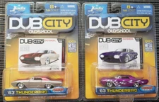 Dub City  Old Skool 63 Thunderbird # 112 & 118 1:64 Jada Toys Two for One MOMC