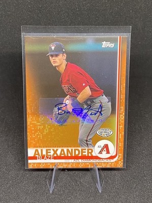 2019 Topps Pro Debut Blaze Alexander Orange Auto #d /25 #162 Diamondbacks