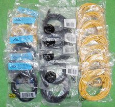 CAT 5E ETHERNET PATCH CABLE BLACK/YELLOW 7'/10' Foot RJ45  NEW   LOT OF 17