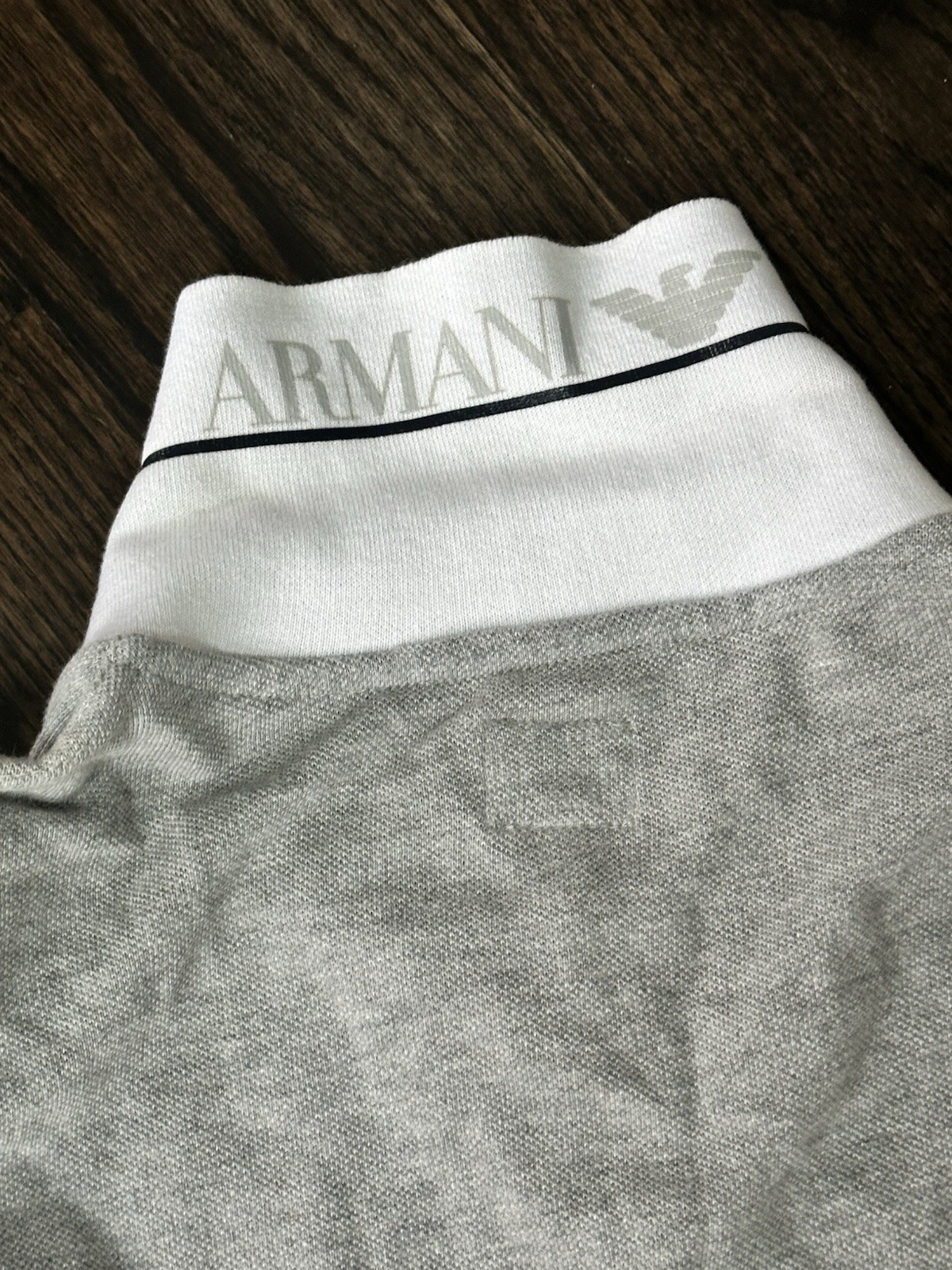 Armani Junior Shirt size 14 a Long Sleeve Top grey white image 10