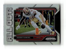 Deebo Samuel 2022 Panini Prizm #AO-9 San Francisco 49ers All Out! Prizms Silver