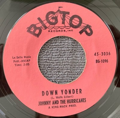 Johnny And The Hurricanes - Down Yonder 7'' Vinyl US Press Play Graded VG Plus
