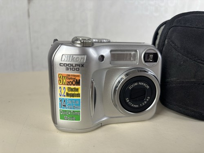 #ad #ad Lot Nikon Coolpix E3100 3100 Silver Parts Repair Plus Lowepro Soft Case $9.99