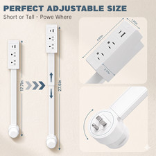 Electrical Outlet Extender Stick Extendable Wall Outlet Extension for Hard