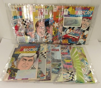 1990's VORTEX COMICS THE LEGENDS OF NASCAR SILVER EDITION HOLOGRAM VOLUMES 1-13