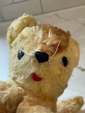 Vintage Gund Cat Plush Tan Orange Cream Stuffed Animal J Swedlin Sani-Foam USA