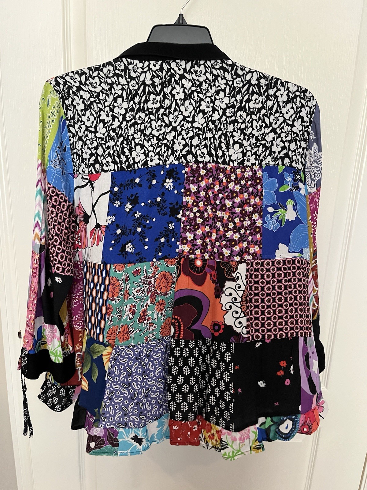 John Mark Button Patchwork Top XL Fun Top - image 3