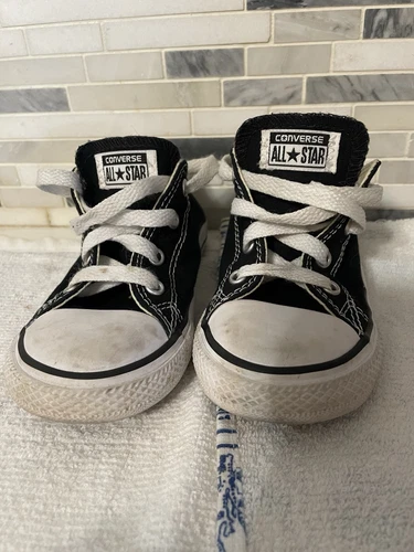 Sneakers Converse All Star nere bambino bambino taglia 9 basse tela stringate