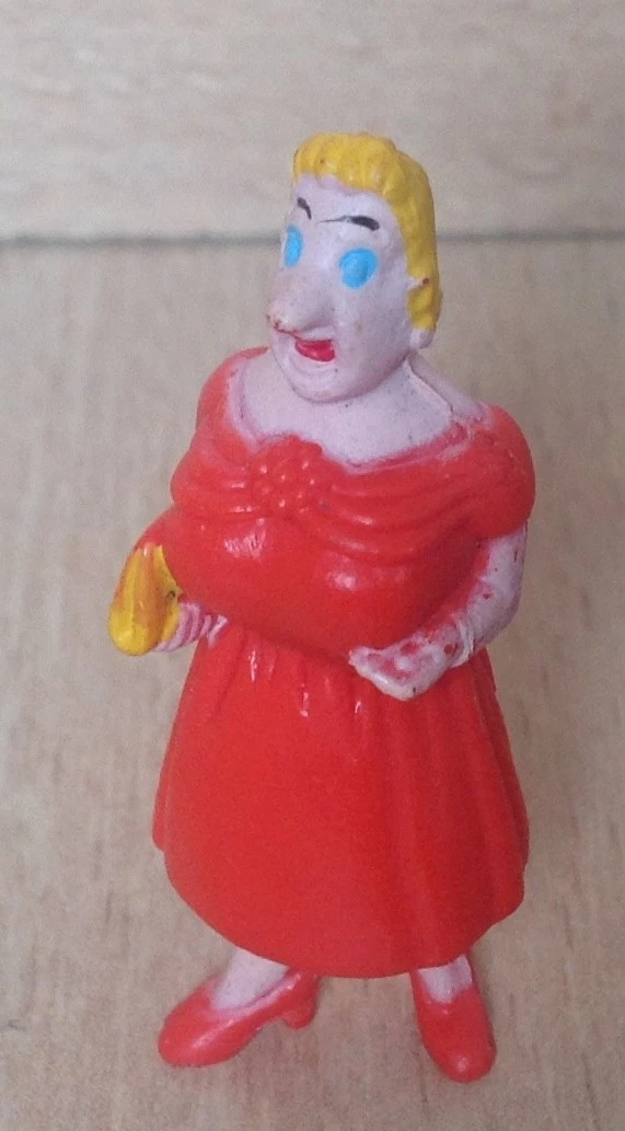 FIGURINE PVC BELVISON ESSO TINTIN KUIFJE HERGE 1973 : LA CASTAFIORE TENUE ROUGE