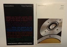 B&W BOWERS AND WILKINS CM CENTRO ALTOPARLANTE 2 CANALI CENTRALI MANUALE E REGISTRAZIONE