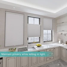 No Tools No Drill Honeycomb Blackout/Light Filtering Day Night Cellular Shades