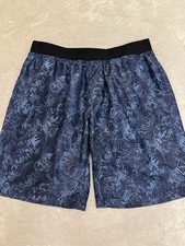 Prana Swim Trunks Mens L LARGE Blue UPF 50 Pull On Beach Swimwear