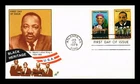 DR JIM STAMPS US COVER DR MARTIN LUTHER KING JR BLACK HERITAGE FDC COMBO