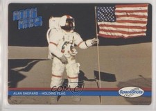 1991 Space Shots Moon Mars Alan Shepard Holding Flag #13 0w6