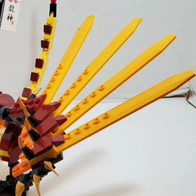 Lego Fire Temple 2507 Ninjago Complete Fire Dragon Only no Minifigures or Pieces