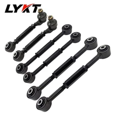 LYKT 6pcs Adjustable Arms Alignment Rear Camber&Toe Kit for Honda Accord 98-02