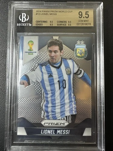 2014 LIONEL MESSI PANINI PRIZM WORLD CUP SOCCER MINT BGS 9.5 #12 ARGENTINA