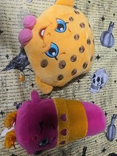 "Lote de 2 Shopkins Kooky Cookie y LIPPY LIPS 2013 8"" Peluche Alce Enterprise"