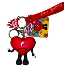 Bad Bunny Un Verano Sin Ti 2022 Heart Key Chain - Brand New