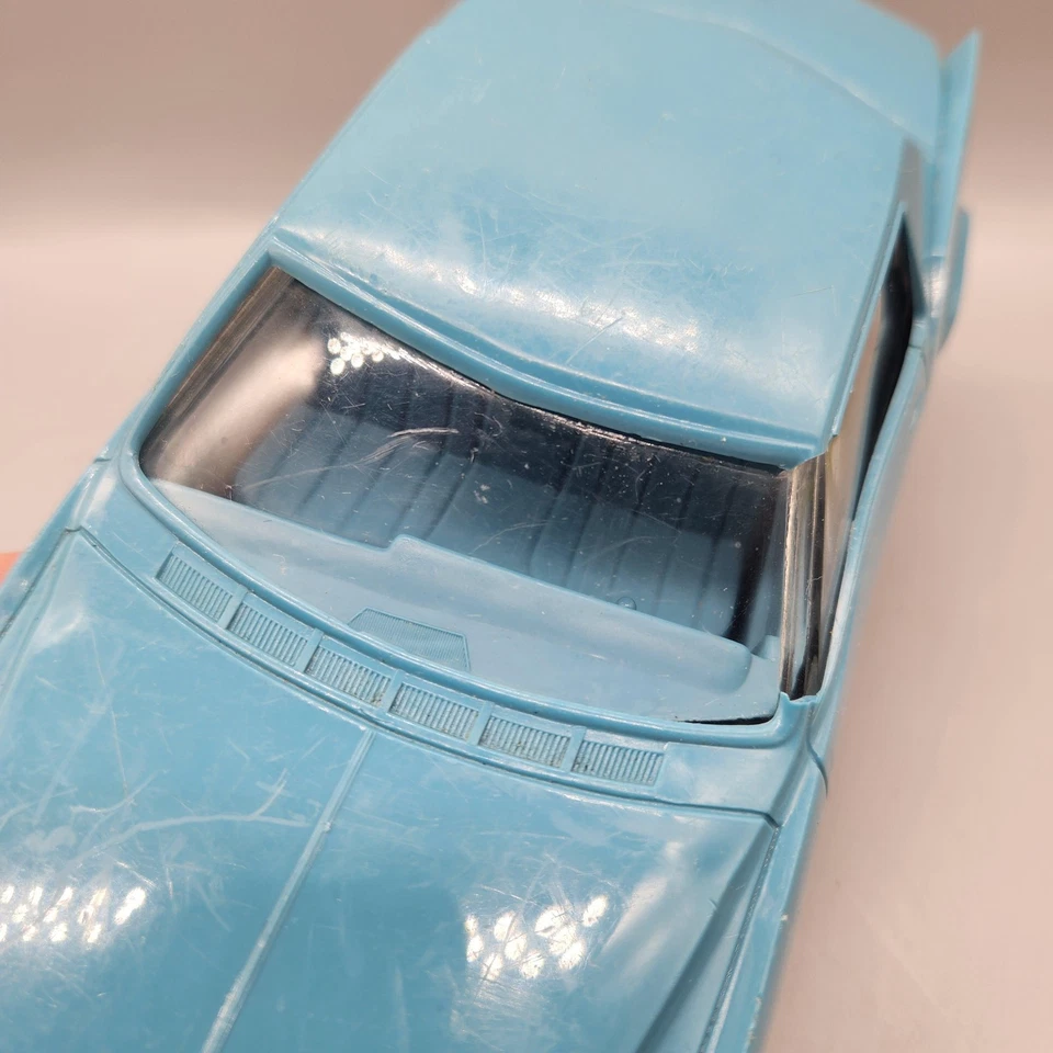 Vintage Processed Plastic Co 1967 Cadillac Eldorado Toy Car Blue Made USA Aurora - Image 3 of 4