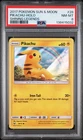 2017 POKEMON SUN & MOON SHINING LEGENDS #28 PIKACHU-HOLO PSA 8