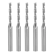 5pcs 1/8" Shank 2.0mm x 15mm Carbide Flat Nose End Mill Cutter CNC Router Bits